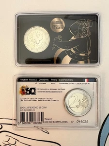 Frankreich 2 EURO 60 Jahre Asterix 2019 COINCARD Obelix - Bild 1 von 1