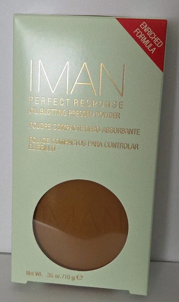 IMAN Perfect Response Oil Blotting  Pressed Powder Medium-.35oz  - Image 1 of 2