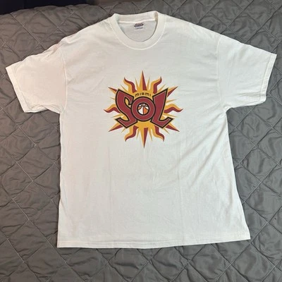 Camisa DE COLECCIÓN Miami Sol Para Hombres XL Blanca Roja WNBA Baloncesto Florida Logo Gimnasio Foto 1 de 4