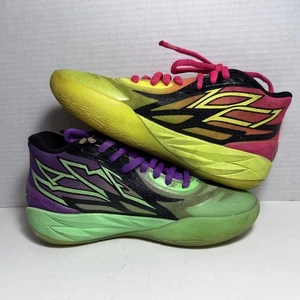 M.E.L.O. 02 Rick And Morty  Puma Basketball Shoes Kids Size 5.5 As Is SEE PICS - Picture 1 of 14