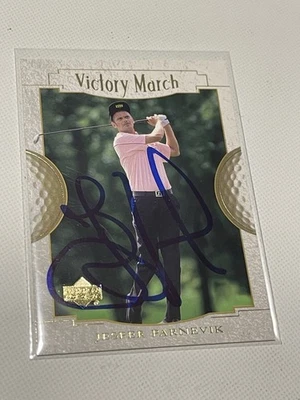 Tarjeta firmada por Jesper Parnevik UD Upper Deck Victory Match JSA CERTIFICADO DE AUTENTICIDAD IP automático a Foto 1 de 3