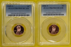 2005 & 2006 S 1C Lincoln Memorial Cent Proof PCGS PR69DCAM Lot of 2 - Bild 1 von 4