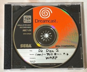 Sega Dreamcast D2 Disc 2 Development GD-R HKT-06 WARP Rare Confidential Item JP　