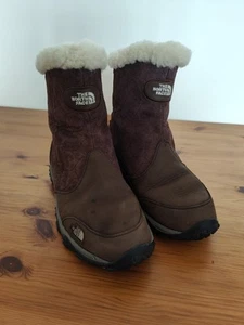 Women's The North Face Primaloft Brown Waterproof Winter Snow Boots UK Size 5 - Picture 1 of 15
