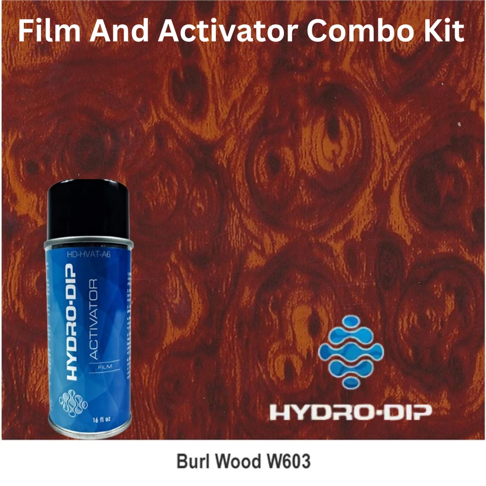 Kit combinado activador de película Hydro Dip HD-W603 madera de burl Foto 1 de 4
