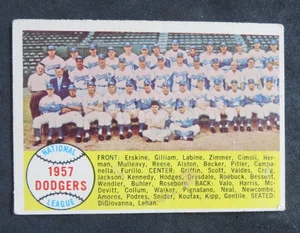 Tarjeta del equipo 1958 Topps Los Angeles Dodgers #71 marcada - Imagen 1 de 2