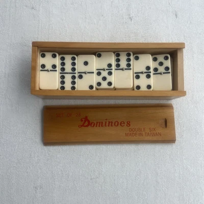 Dominoes Double Six 28 Dominoes With Box - image 1 of 4