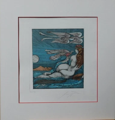 ERNST FUCHS - BACHNYMPHE -  handsignierte Originalradierung - Bild 1 von 4