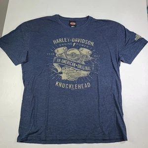 Harley Davidson Mens 2XL T-Shirt Lynchburg TN Knucklehead Motorcycle Tee - Picture 1 of 9