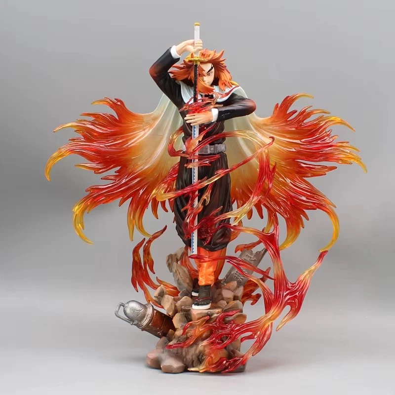 Demon Slayer Rengoku Kyojuro Figur 30cm Flammen Hashira Anime PVC Statue - Bild 1 von 4