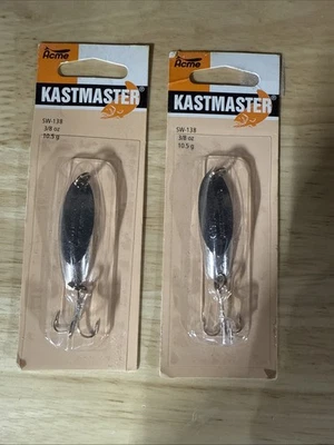 2 KASTMASTER ACME хром/серебро 1 3/4» воблер Wiggler ложка 3/8 унций рыболовные приманки - Изображение 1 из 4