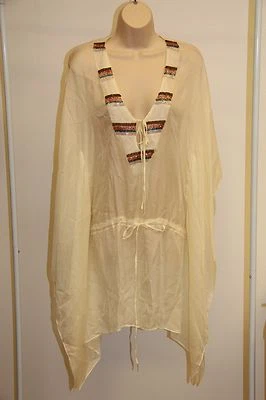 NWT Hermanny by ViX Swimsuit Bikini Cover up Dress Size M IVY 100% Silk - Image 1 of 4