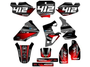 1996-2002 CR 80 SURGE Black Senge Graphics Kit Compatible with Honda - Picture 1 of 10
