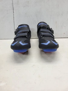 Kescoo Cycling Shoes Size 40 Black Blue - Picture 1 of 6