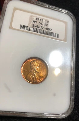 1911 1C OLD "FATTY" NGC MS66RD LINCOLN CENT ~ GORGEOUS FIERY GEM!  VIDEO - Image 1 of 4