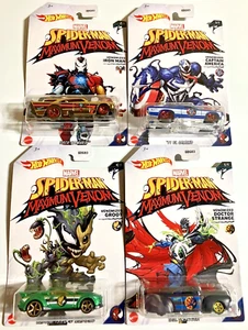 Hot Wheels~ 2020 ~ SPIDER-MAN MAXIMUM VENOM ~ 1:64 Scale ~ Lot Of 4 ~ New ~NM - Picture 1 of 18