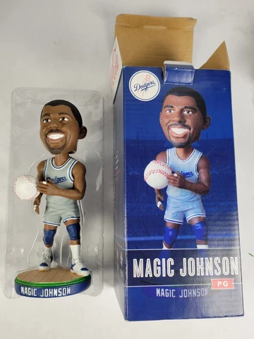 Magic Johnson Dodgers Basketball Uniform SGA '14 Los Angeles Dodgers Bobblehead Cover