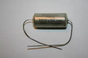 2UF 50V AXIAL METALLIZED PAPER VINTAGE MILITARY CAPACITOR M83421/01 fd2j7 - Picture 1 of 1