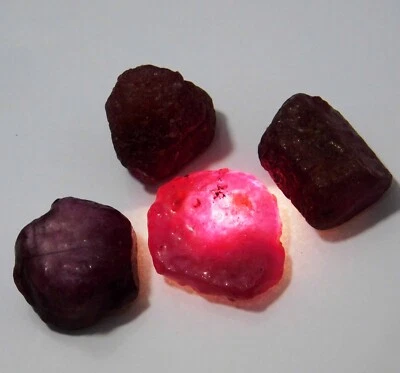 81.00 Ct Natural Earth Mined Madagascar Pink Ruby Rough Unheated Loose Gems 4Pec - Image 1 of 4
