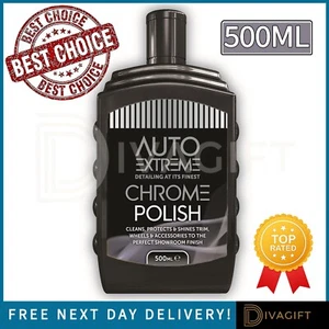 METAL CHROME CAR CLEANER POLISH VEHICLE RESTORES POLISHED METAL LIQUID NEW 500ML - Picture 1 of 7
