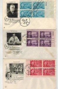 1946 PRESIDENT FRANKLIN ROOSEVELT 930-933 SET OF 4 PLATE # BLOCKS - Picture 1 of 2
