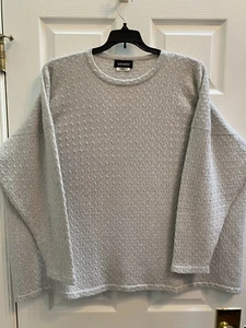  Eskandar 0/S Grey Melange 100% Cashmere Crewneck Sweater  - Picture 1 of 4