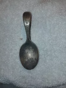 Vintage Silver Plated Curved Puss n Boots Baby Spoon - Picture 1 of 2