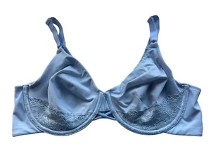 Vanity Fair Blue Bra Lingerie 38C Soft Pastel Lace - Picture 1 of 4