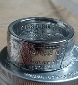 1921 Morgan Silver Dollar Coin Ring sizes 9-14 (handmade) - Picture 1 of 24