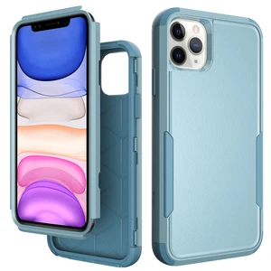 Für iPhone 11 Pro Max robuste starke zweilagige flache Schutzhülle - hellblau - Bild 1 von 1