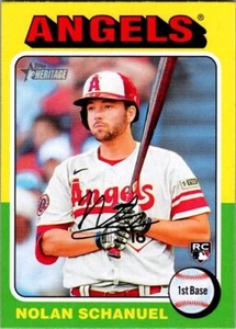 2024 TOPPS HERITAGE #389 NOLAN SCHANUEL ROOKIE CARD ANGELS - Picture 1 of 2