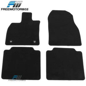 Fits 23-25 Toyota bZ4X & Subaru Solterra 4PC Black Auto Floor Mats Carpets Nylon - Picture 1 of 9