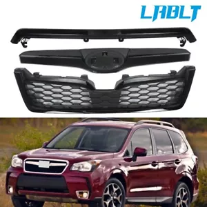 LABLT Front Bumper Upper Grille Black Mesh Grill For 2014-2018 Subaru Forester - Foto 1 di 9