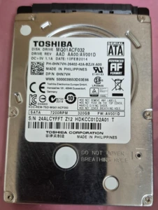 Disco duro portátil Toshiba MQ01ACF032 320 GB 7200 RPM HDD 2,5" SATA - Imagen 1 de 3