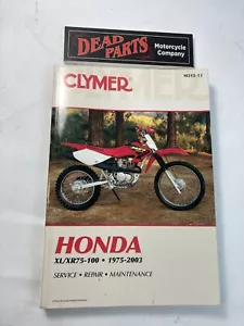 Guía de Mantenimiento Servicio de Reparación Honda Clymer m312-123 75-03 XL/XR75-100 - Imagen 1 de 2