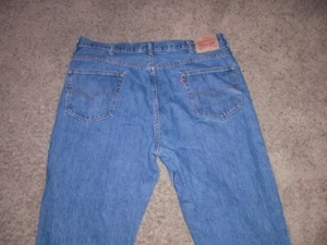 LEVI'S 550 blue pure cotton straight Jeans 42x29 - Picture 1 of 4
