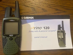 Garmin Rino 120 Handheld Hiking GPS Navigator & 2-Way Radio Bundle Free Shipping - Picture 1 of 3