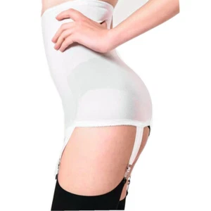Belt control girdle shapewear Black White straps New pull on up Suspender - Picture 1 of 13