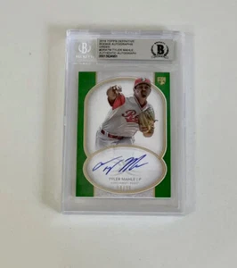 TYLER MAHLE ROOKIE SIGNED TOPPS DEFINITIVE RC AUTOGRAPH GREEN BAS CINCY REDS NM+ - Picture 1 of 2
