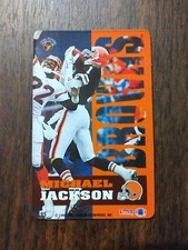 RARE 1994/95 Michael Jackson PRO MAGS NFL Magnet #95 Cleveland Browns  Ball Card