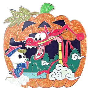 Prendedor Disney Shopping PP80558 2010 Mushu From Milan Halloween Pumpkin Series LE125 - Imagen 1 de 3