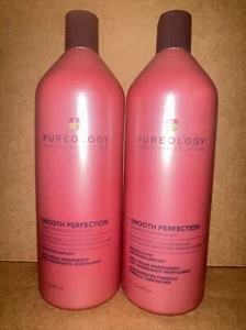 PUREOLOGY Smooth Perfection Shampoo & Conditioner LITER SET-NEWEST PACKAGING - Picture 1 of 4