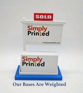 Lot of 6 Real Estate Business Card Holders-Realtor Business Card Displays-Blue - Picture 1 of 4