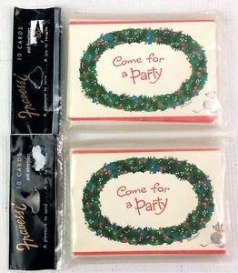 Christmas Invitation Cards VINTAGE Fravessi MCM 2 Pks 20 Cards & Envelopes Total - Picture 1 of 4