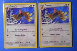 2x Fearow 98/149, 2x Spearow 97/149 Pokemon card Sun & Moon common NM - Picture 1 of 2