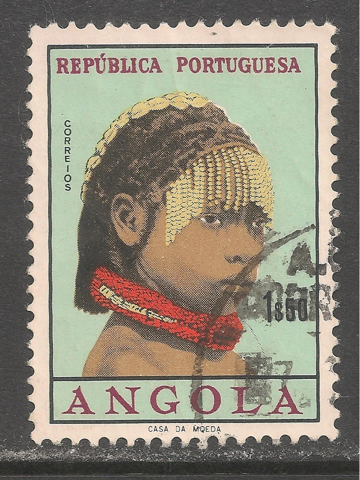 Angola #424 (A51) VF USED - 1961 1.50e Girl Of Angola - Head Dresses - Image 1 of 1