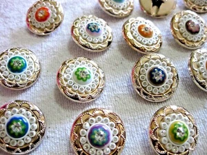 7 Mantel-Jacken-Knöpfe Ösenknöpfe Strass Farbe wählbar 25mm Kunststoff K203 - Bild 1 von 19