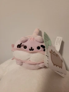 Pusheen Pink Macaron 10cm Plush NWT GUND Toy Cat Purple Lavendar Dessert Stuffed - Picture 1 of 3