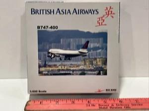 1:500 Big Bird British Asia Airways Airlines Boeing 747 400 Scale Model Jet Die - Picture 1 of 13