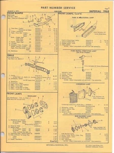 1968 Chrysler Imperial Crown LeBaron Mitchell parts manual 440 T-N-T Mopar - Picture 1 of 1